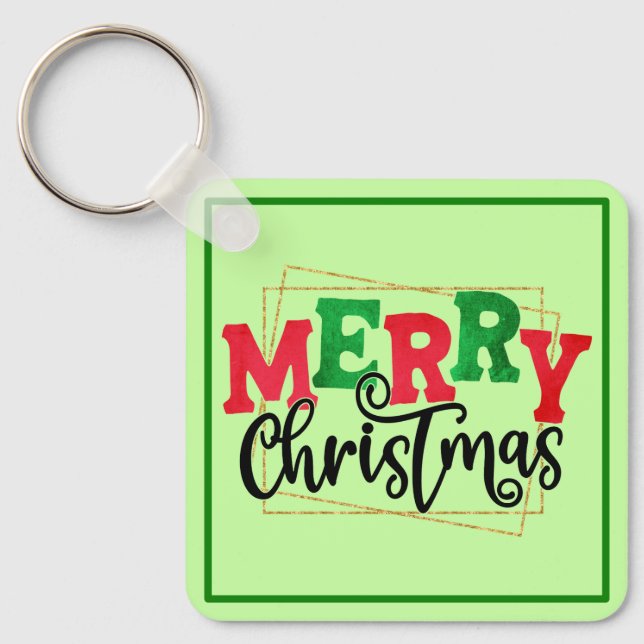 Llavero Feliz Navidad enmarcado-80716 (Anverso)