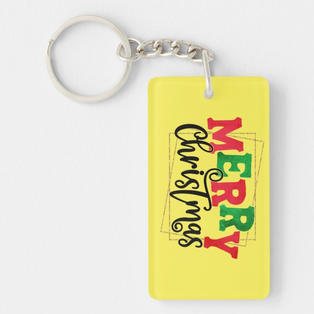 Llavero Feliz Navidad enmarcado-80716 (Frente)