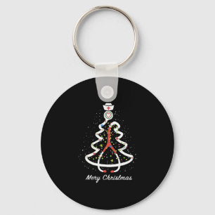 Llavero feliz navidad estetoscopio noel de pino enfermera