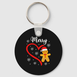 Llavero Feliz Navidad Familia de Pan de Jengibre Parejas N