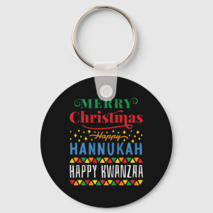 Llavero Feliz Navidad Feliz Hanukkah Feliz Kwanzaa 10