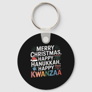 Llavero Feliz Navidad Feliz Hanukkah Feliz Kwanzaa 14