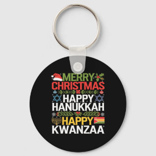 Llavero Feliz Navidad Feliz Hanukkah Feliz Kwanzaa 18