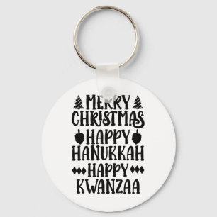Llavero Feliz Navidad Feliz Hanukkah Feliz Kwanzaa 6