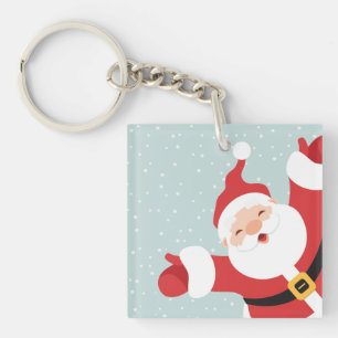 Llavero Feliz Navidad Feliz Santa Keychain