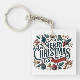 Llavero Feliz Navidad Festiva y Cordial