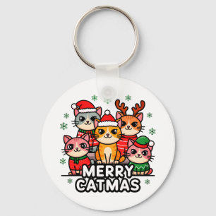 Llavero Feliz Navidad Gatuna Divertida Navidad