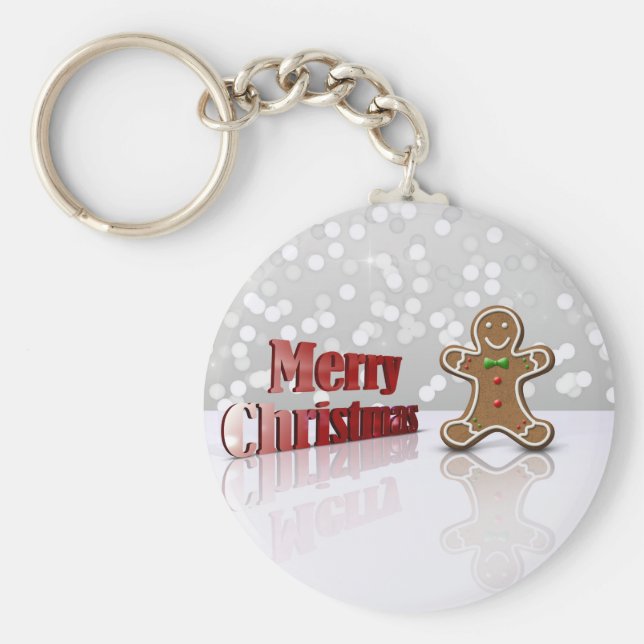 Llavero Feliz Navidad Gingerbread Man (Frente)