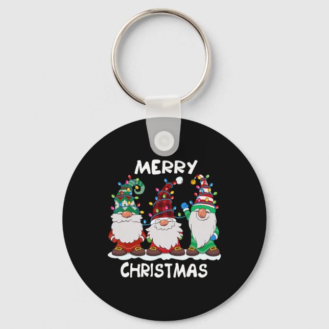 Llavero Feliz Navidad Gnomes Navidad Familiares Hombres Mu (Anverso)