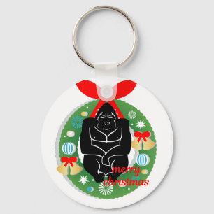 Llavero feliz navidad gorila