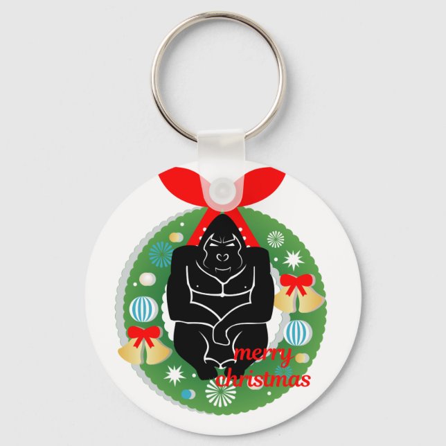 Llavero feliz navidad gorila (Anverso)