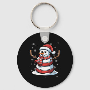 Llavero Feliz Navidad Hockey sobre Hielo Muñeco de Nieve D