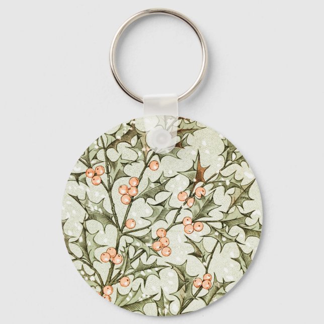 Llavero Feliz Navidad Holly Classic Vintage Holiday (Anverso)