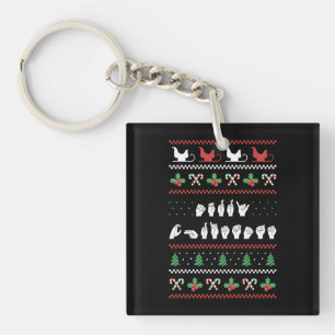 Llavero Feliz Navidad - LSA Lengua de Señas Americana I