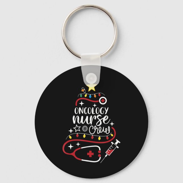 Llavero Feliz Navidad Oncologista Enfermería Regalo Oncolo (Anverso)