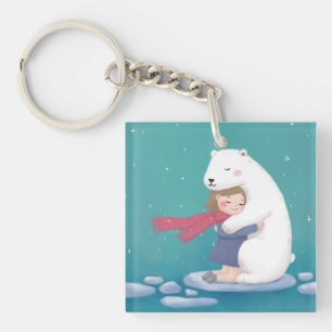Llavero Feliz Navidad: Oso polar y Ilustracion infantil