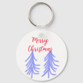 Llavero Feliz Navidad pino pino púrpura rojo púrpura y agu