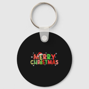 Llavero Feliz Navidad Plaid Xmas Árbol Santa Sombrero Homb