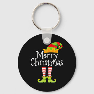 Llavero Feliz Navidad Santa Elf Squad de renos Funny Xma