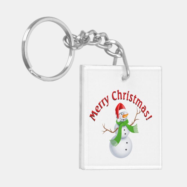Llavero Feliz Navidad Snowman (Frente Izquierda)