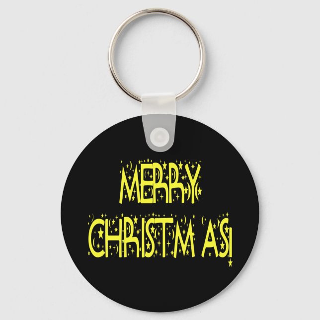 Llavero Feliz Navidad Starry Night Font (Anverso)