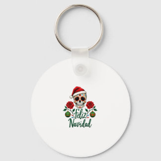Llavero Feliz Navidad Sugar Skull Mexican Christmas T-Shir