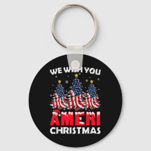 Llavero Feliz Navidad Te Deseamos Ameri Xmas American Fl