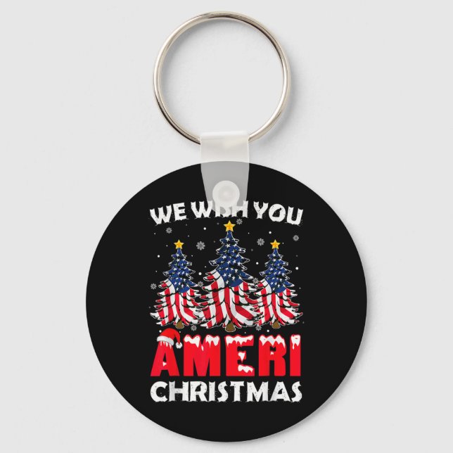 Llavero Feliz Navidad Te Deseamos Ameri Xmas American Fl (Anverso)