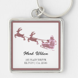 Llavero Feliz Navidad | Tipografía roja