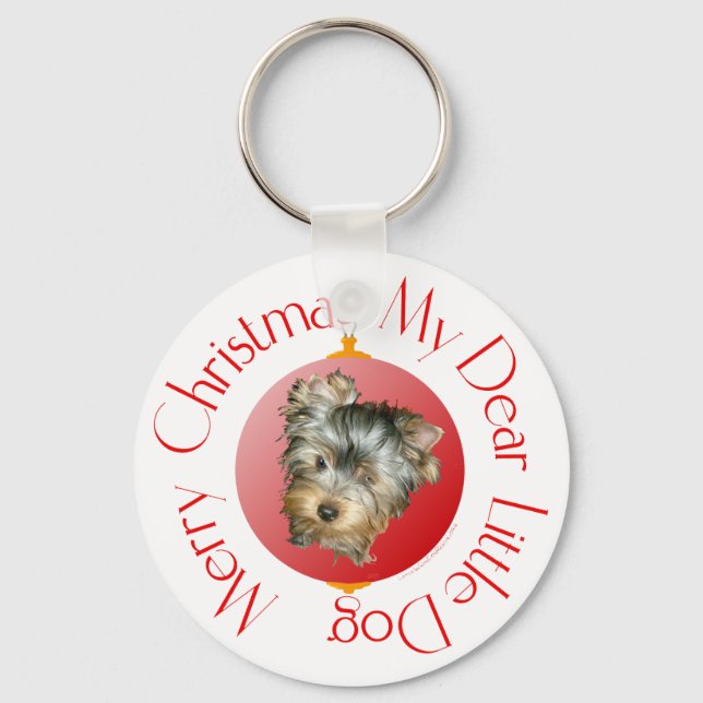 Llavero Feliz Navidad Yorkshire Terrier (Anverso)
