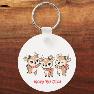 Llavero Feliz Noel Bebés Ciervos