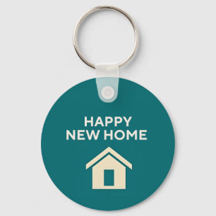 Llavero Feliz Nuevo Hogar x Verde Acuático