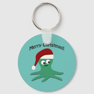 Llavero Feliz octopo navideño