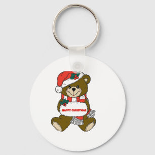 Llavero Feliz oso Navidad