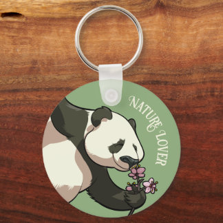 Llavero Feliz Panda Personalizado del amante de la natural