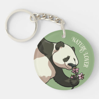 Llavero Feliz Panda Personalizado del amante de la natural