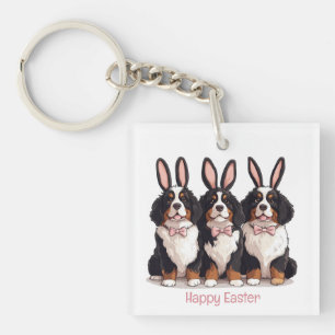 Llavero Feliz Pascua Bernese Mountain Dogs