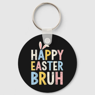Llavero Feliz Pascua Bruh Meme Gracioso conejito huevos ad