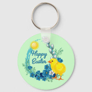 Llavero Feliz Pascua con el niño pequeño
