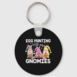 Llavero Feliz Pascua Con Mis Gnomies Orejas de Conejo Caza