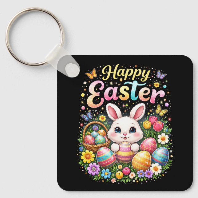 Llavero Feliz Pascua Conejito (Anverso)