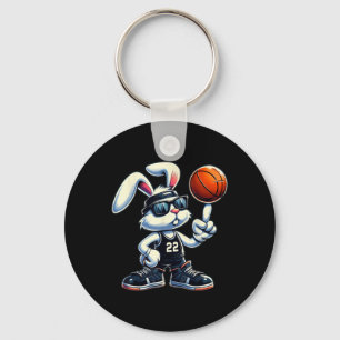 Llavero Feliz Pascua Conejo Baloncesto Niños Deportes Amor