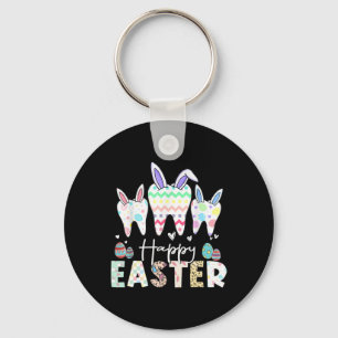 Llavero Feliz Pascua Dientes Conejo Orejas Dental Dentista