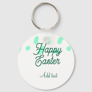 Llavero Feliz Pascua huevos verdes pastel nombre fecha sim