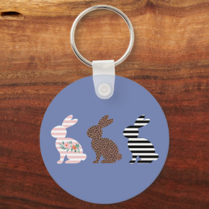 Llavero Feliz Pascua Lindísimo Leopardo de Pascua Conejo