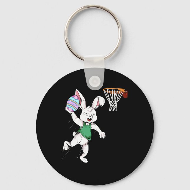Llavero Feliz Pascua Niños Bunny Dunk Baloncesto Este (Anverso)