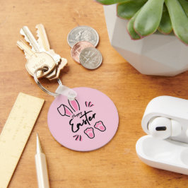 Llavero Feliz Pascua (Rosa)