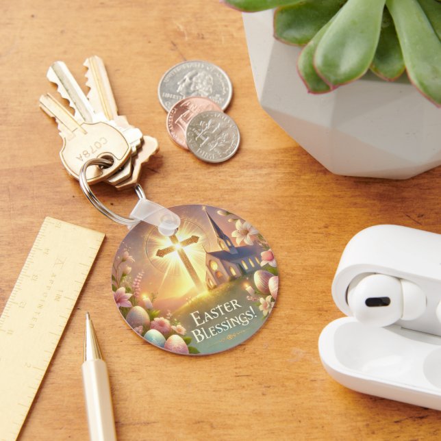 Llavero "Feliz Pascua: Un día de amor y risa" (Escritorio )