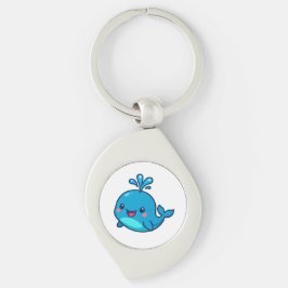 Llavero Feliz Pegatina de ballenas de Kawaii - amigo íntim