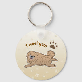 Llavero Feliz Perro Pekín, amante de ti